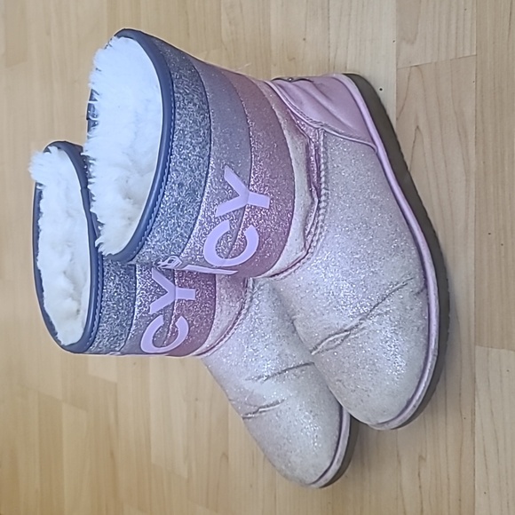 Juicy Couture Fortuna Sparkly Fashion Boots Pink/Purple Size 3M - Picture 1 of 9